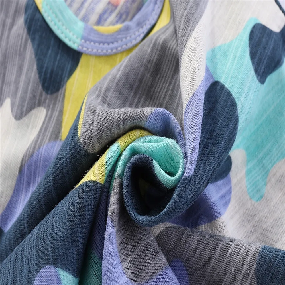 LittleSpring костюмы для мальчиков ясельного возраста камуфляжные хлопковые