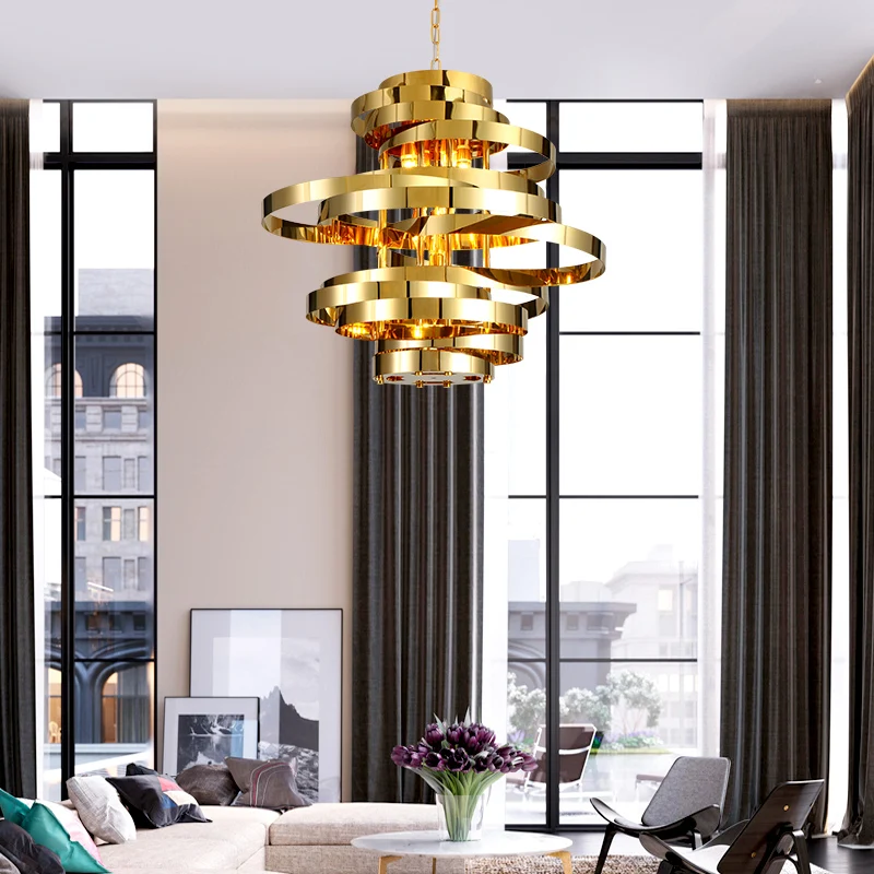 

Nordic led Chandeliersr restaurant lamp 110v-220v bedroom light luxury postmodern minimalist E14 living room chandelier