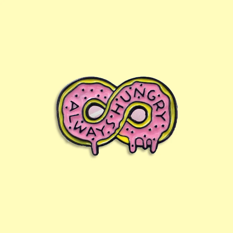 Эмалированная заколка пончик с надписью ALWAYS Not Donut|Броши| |