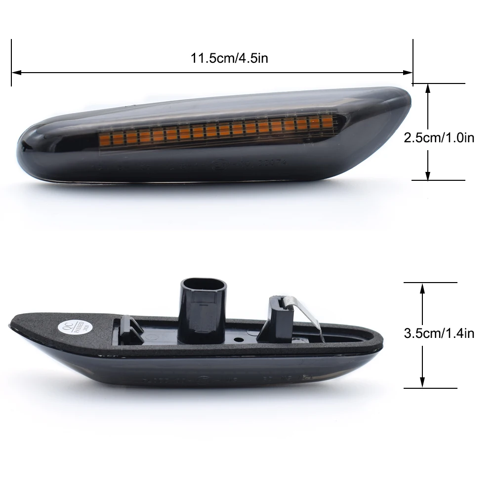 Боковые габаритные огни плавные дымчатые линзы указатель поворота боковые
