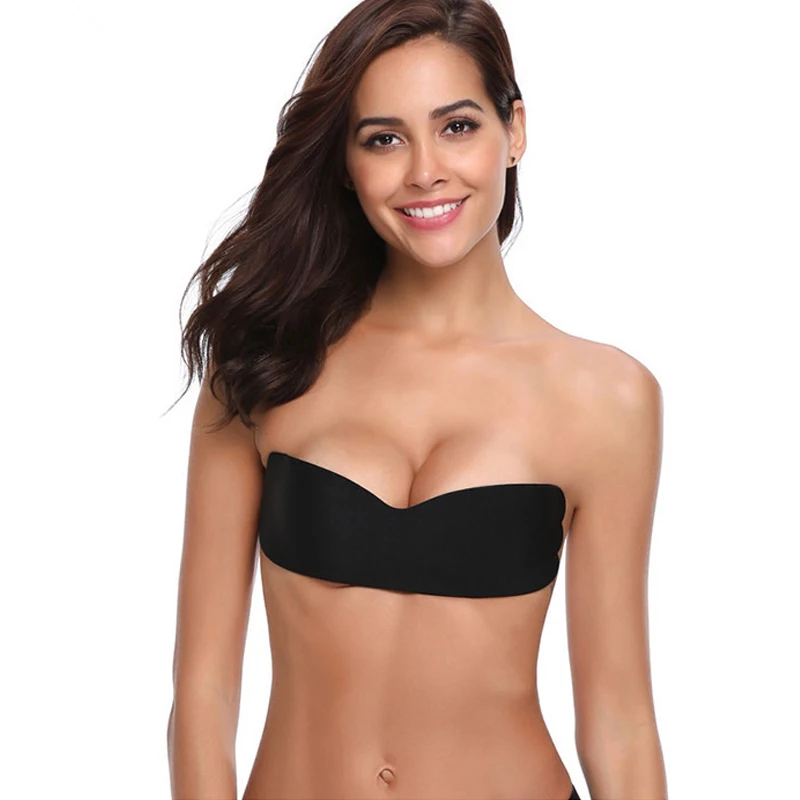 Невидимый бюстгальтер без бретелек для свадебной вечеринки липкий силиконовый