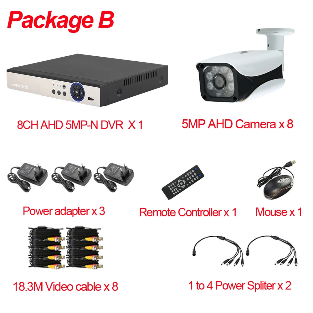 Lofam видеонаблюдение Системы 8CH AHD 5MP N 3g WI-FI DVR NVR безопасности Камера Системы открытый Водонепроницаемый видеонаблюдение комплект для камеры видеонаблюдения 8CH