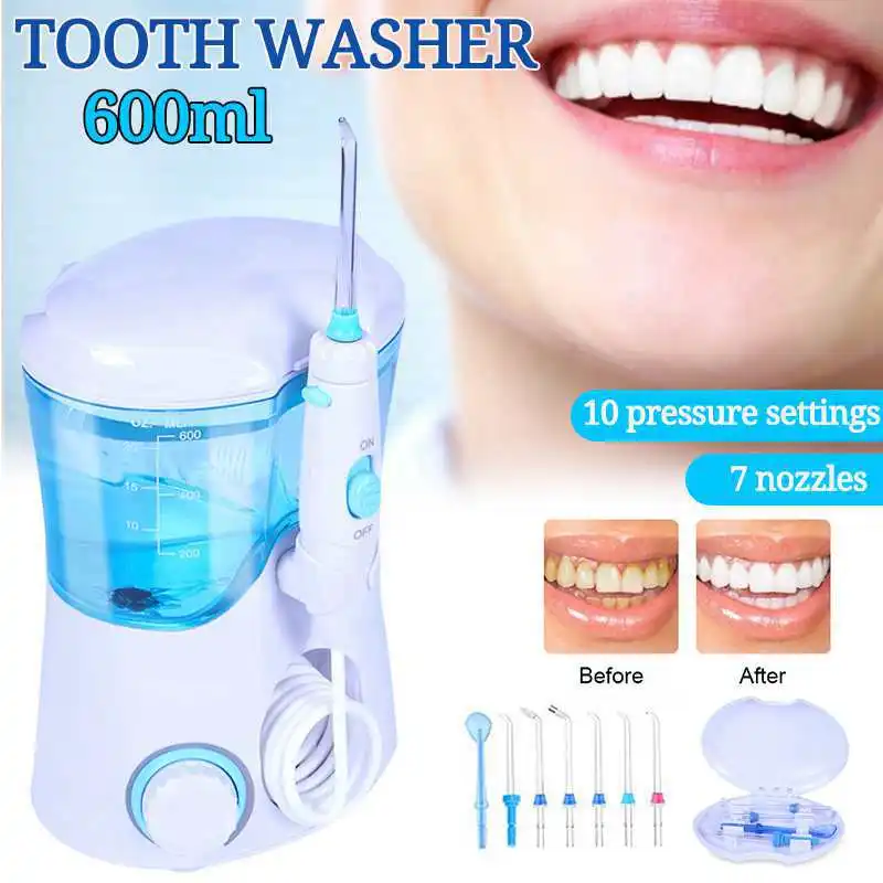 Ирригатор полости рта Nicefeel Электрический с 7 насадками 600 мл|Ирригаторы для рта| |