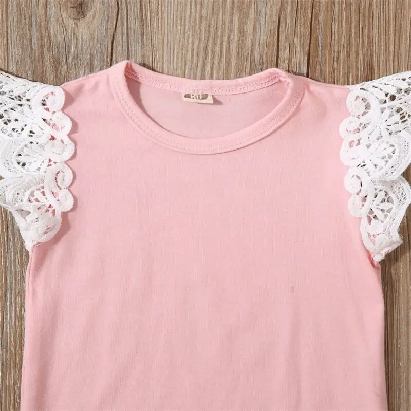 

UK Newborn Toddler Baby Girl Summer Outfit Romper Ruffle PP Shorts Clothes Sets