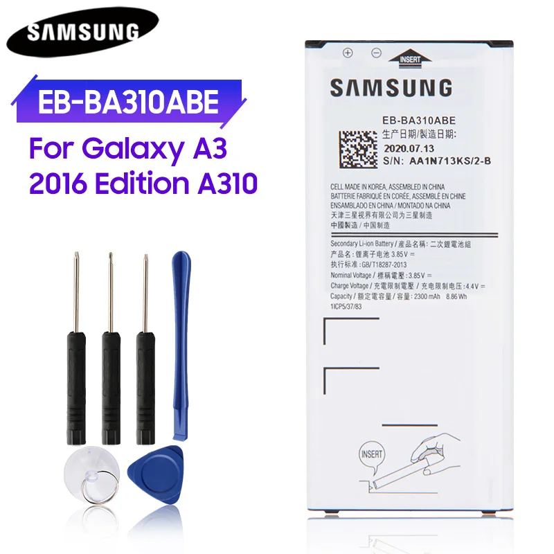 Оригинальная Аккумуляторная батарея для Samsung GALAXY A3 2016 Edition A310 A5310A 2300 мАч|phone