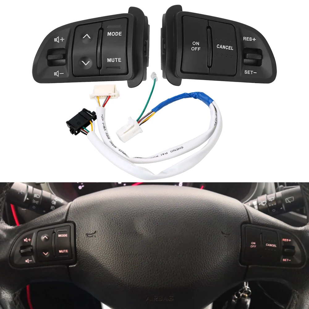 

Audio Cruise Control Buttons Switch And Bluetooth Panel Bluetooth Phone Control Button Steering Wheel For Kia sportage SL