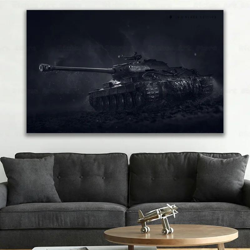 

Is 6 black edition heavy tank world of tanks game fan art fabric posters on wall picture home art living room decoration