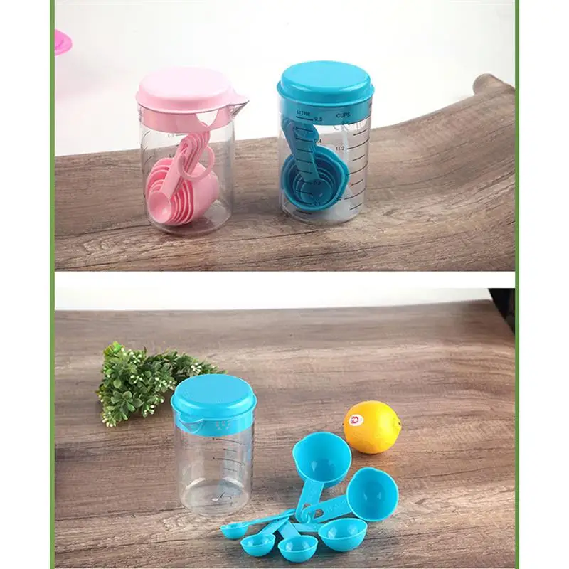 

7 шт. мерные ложки и чашки, набор пластиковых Штабелируемых ложек, инструменты для чая, кофе, кухонная утварь