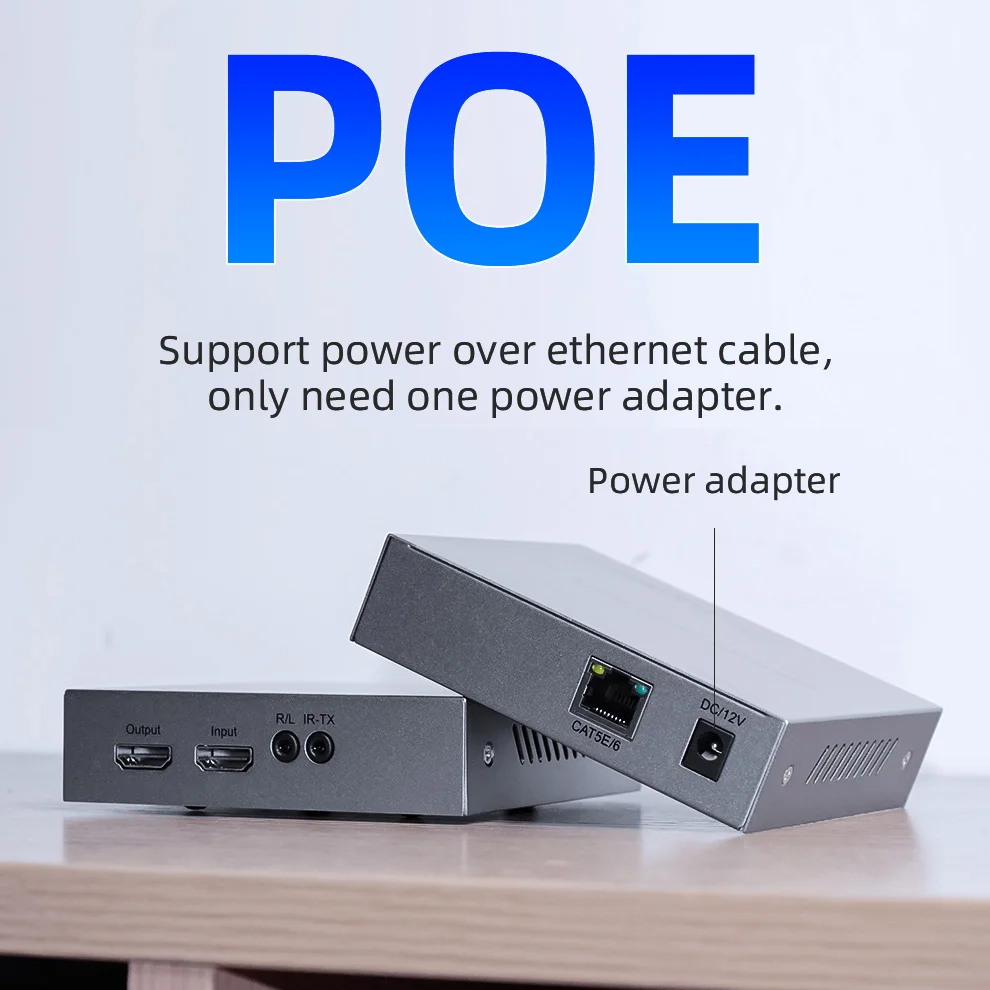 Unnlink Ethernet Extender 4K 120M HDMI-compatible POE 3.5mm Audio TCP/IP LAN CAT5E/6 RJ45 Network Cable with IR for TV | Электроника
