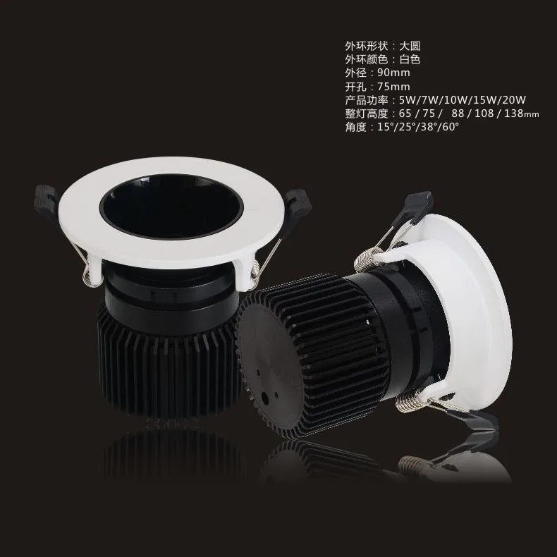 LED-Wall-Washer-Spotlight-5w-7w-10w-15w-20w-COB-Module-Spotlight-for-Hotel-Round-Hole-Oval-Square-Shape Ac110v 220v | Лампы и
