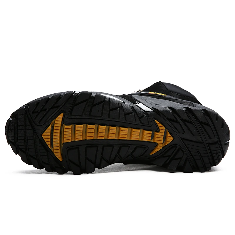 Мужская Уличная обувь для пеших прогулок теплая кожаная толстые хлопковые