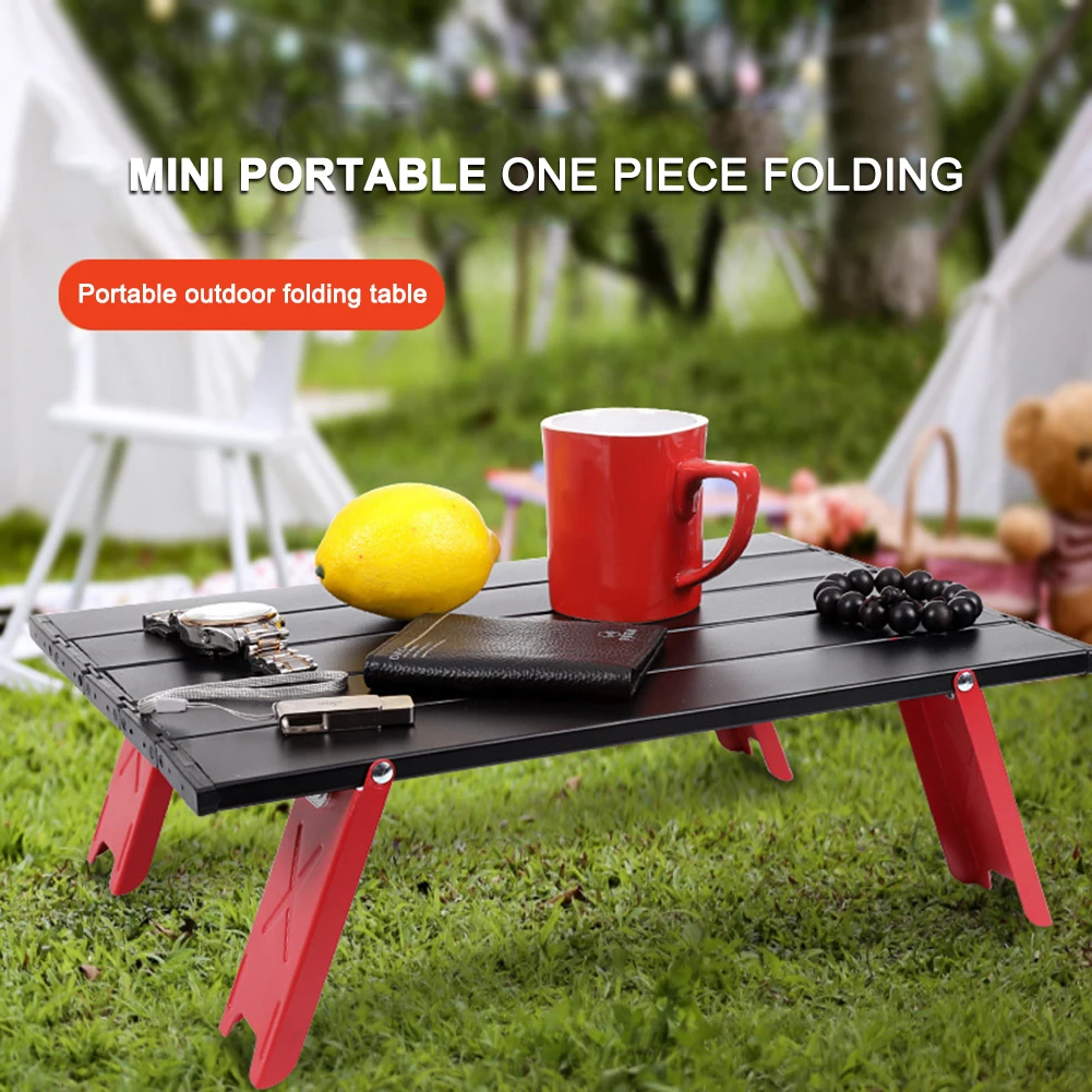 

Furniture Garden Barbecue Storage Rack Portable Aluminum Mini Folding Table Household Barbecue Durable Desk Furniture