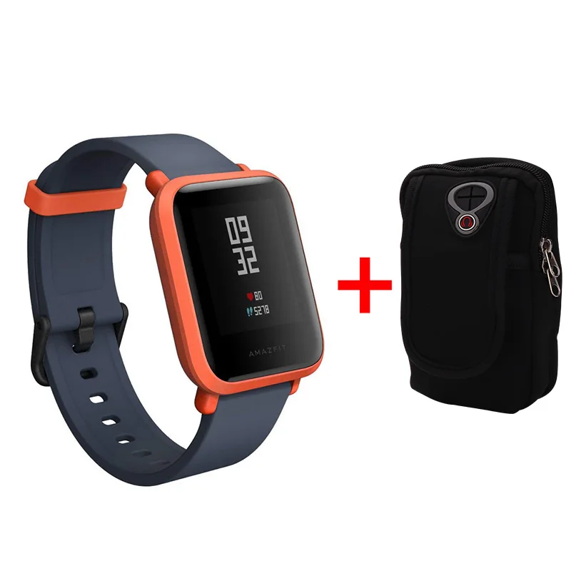 Xiaomi Amazfit Bip Smart Satch Globle Версия Huami Pace Lite IP68 GPS Gloness умные часы с частотой сердечных сокращений 45 дней в режиме ожидания - Цвет: add bag024