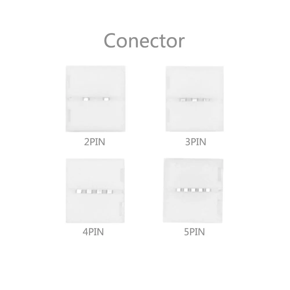 

2022NEW 5PCS Free Soldering Led Connector 2PIN 3PIN 4PIN 5PIN L / T / X Shape Corner Connector For 10mm RGB RGBW RGBWW Led