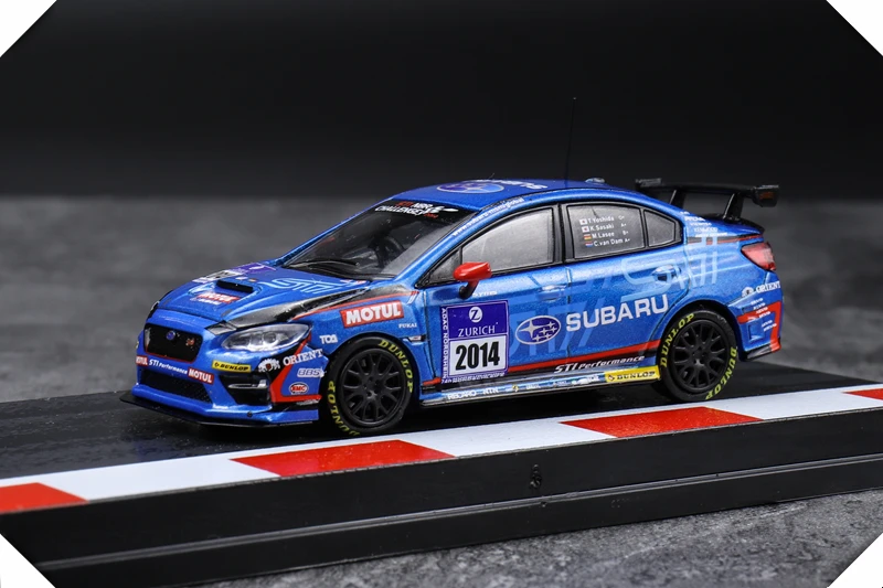 1:64 флитая Металлическая Автомобильная гонка WRX STI миниатюрная сцена для стола