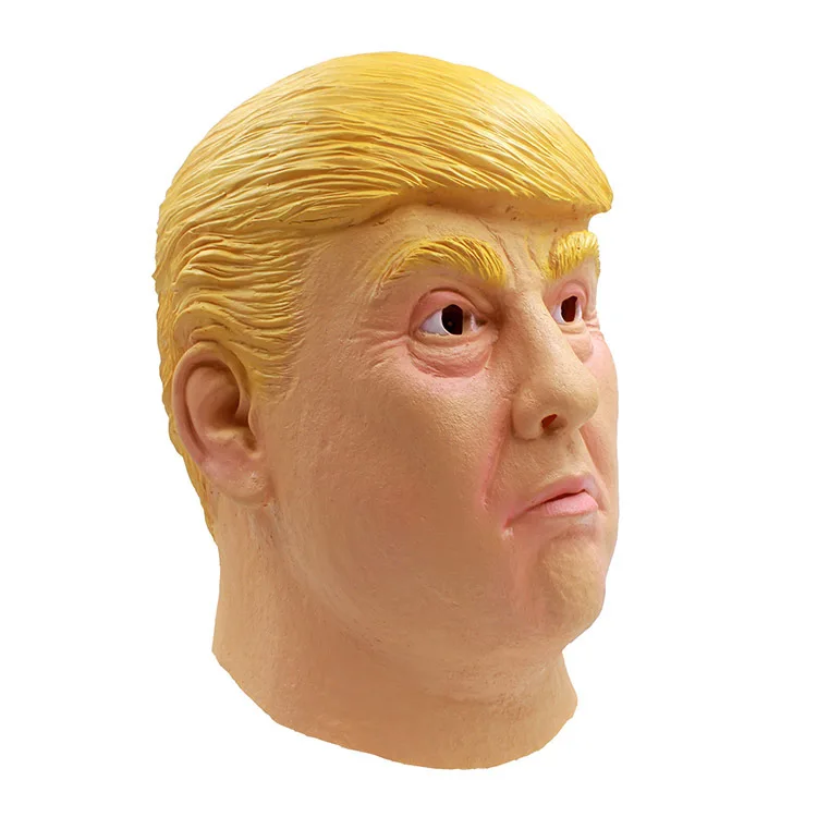 Латексная Маска Трампа на заказ желтые волосы головной убор маска реквизит для