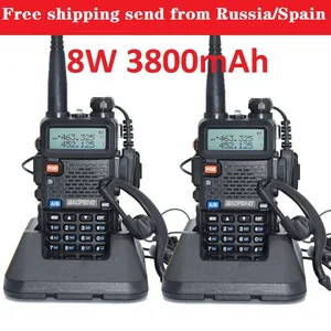 Рация baofeng uv-5r, 8 Вт, 3800 мАч, 2 шт.