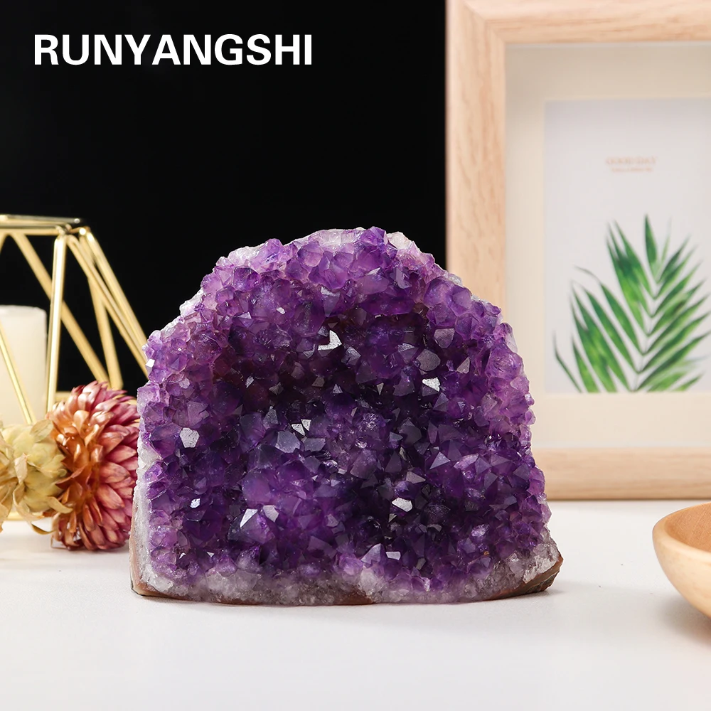 Uruguay Irregular shape Natural Purple Crystal stone Amethyst cluster  Raw Amethyst Feng Shui ornament Specimen