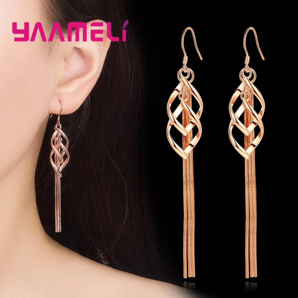 Лидер продаж товар длинные серьги-кисточки в стиле ретро с металлической