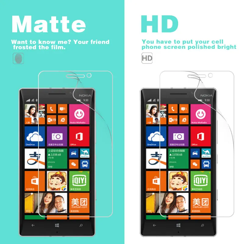 Матовая Антибликовая пленка для Nokia 2V 430 525 530 625 630 730 825 830 925 930 HD прозрачная