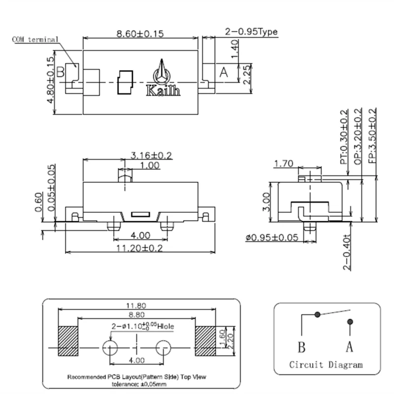 10 шт. Kailh SMD микро переключатель мыши кнопка для везде MX Logitech M905 левая и правая