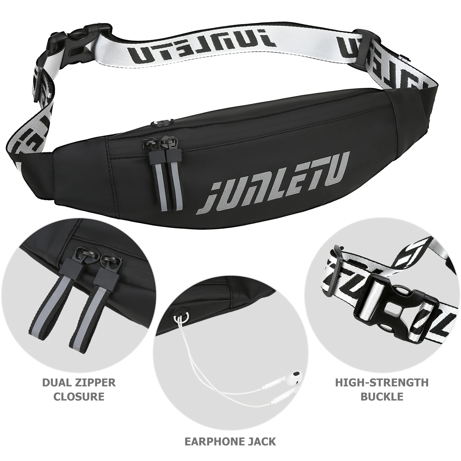 

Water Resistant Reflective Running Waist Bag Outdoor Sports Fanny Pack Casual Chest Pack for Men Women