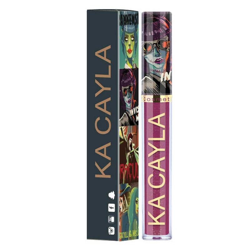 Металлический водостойкий блеск для губ жидкая помада блестящая Мерцающая