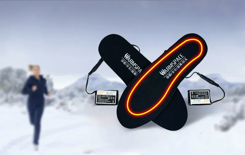 Стельки с перезаряжаемым подогревом теплый Usb зарядка нагреватель батареи зимние нагревательные стельки тепловая электрическая обувь для ног