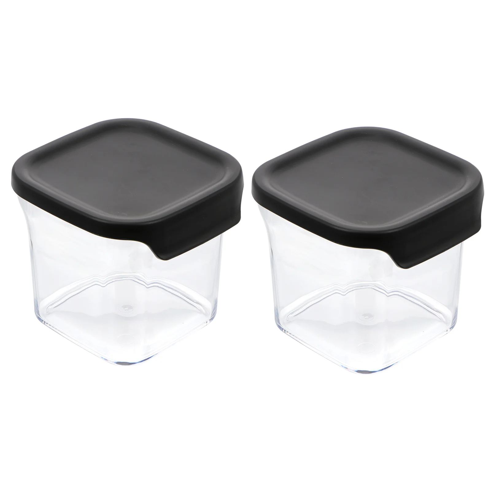 

2pcs 630ML Transparent Food Storage Containers with Lids Kitchen Organization