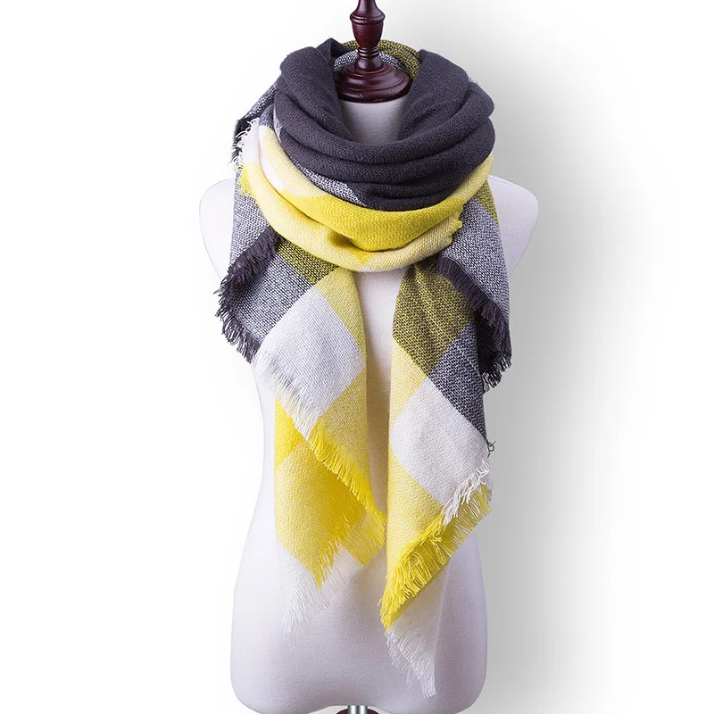 GROUP JUMP брендовый Модный зимний шарф женский треугольный теплый для женщин