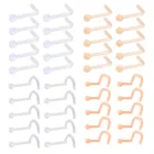 Прозрачные серьги-гвоздики и кольца ZS, набор из 10 шт. акриловых колец для пирсинга в носу, пластиковые Невидимые искусственные украшения
