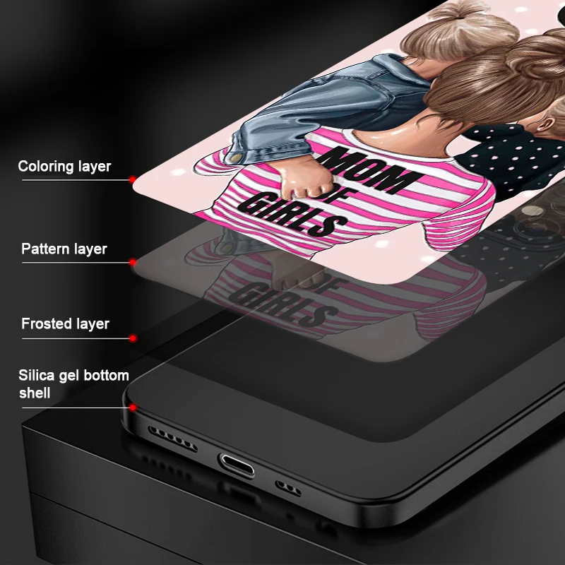 

Cute Super Mom Case for iPhone 12 Pro Max Case for iPhone 11 12 Pro XR XS Max mini 7 X 8 6 6S Plus 5 5S SE 2020 Black Silicone