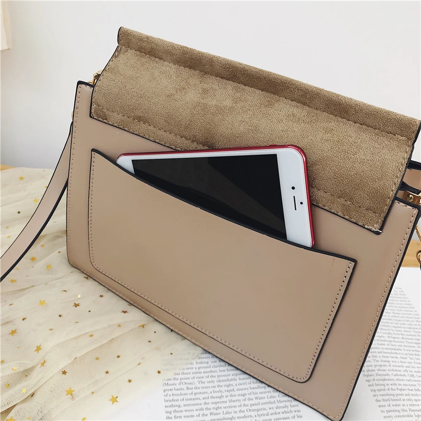 New Fashion Crossbody Bags Over Shoulder Famous Brand Nubuck Leather Handbags Female Large Capacity Messenger Bag Bolsos Mujer
