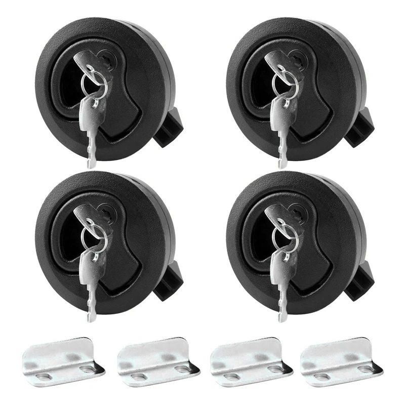 

Boat Latch Slam Latch Flush Pull Slam Latch Round Pull Latch Marine Hatch Latch for RV Boat Deck Hatch Door Cabinet