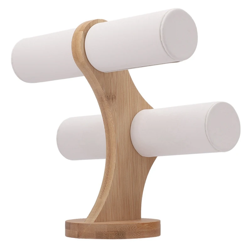 

Ring Display Tray Jewellery Storage Holder Case & Bamboo Jewelry Display Bracelet White Skin