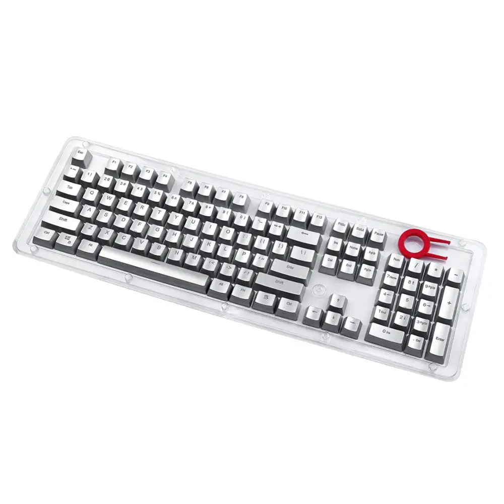 Серебряный тон ключ Шапки для Cherry MX Outemu механическая клавиатура с подсветкой 104 ABS