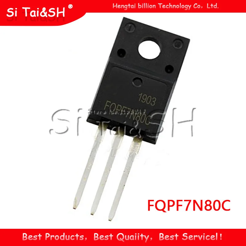 5 шт. FQPF7N80C TO-220F FQPF7N80 TO-220 7N80 7N80C 800V 7A новый оригинальный | Электронные компоненты и