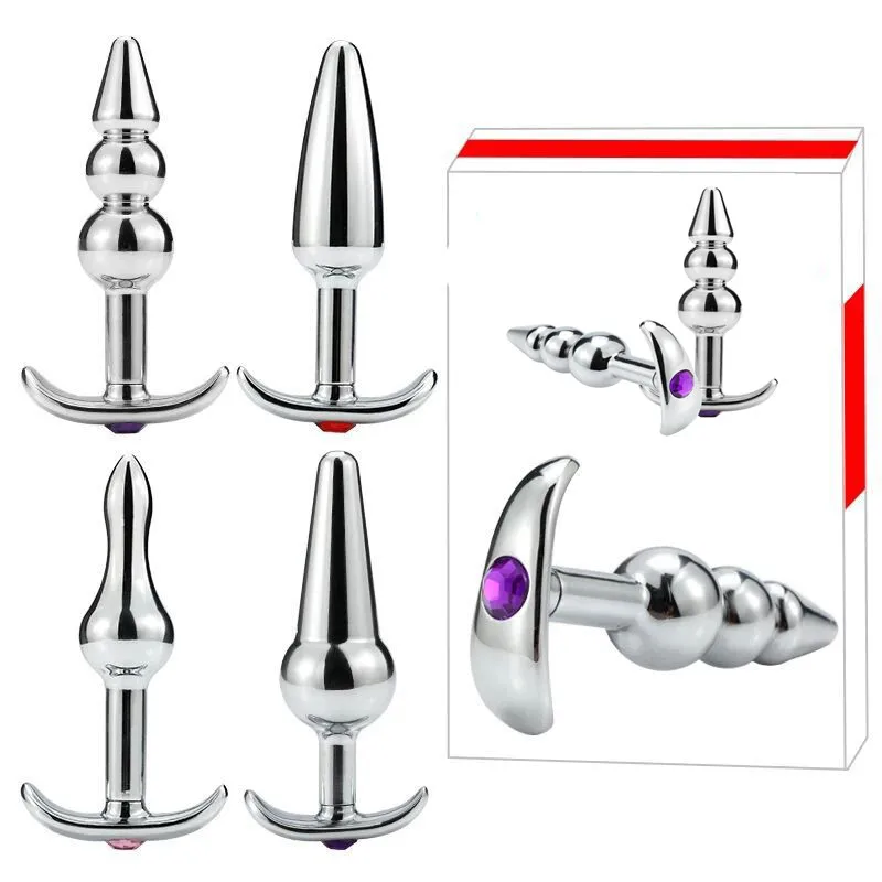 Гладкие Анальные игрушки металлическая Анальная пробка мастурбатор клитор