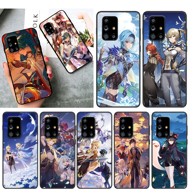 

Hot Japanese Cute Anime Amber for Samsung Galaxy A72 A52 A42 A02S A91 A81 A71 A51 A41 A31 A21 A01 Silicone Soft Black Phone Case
