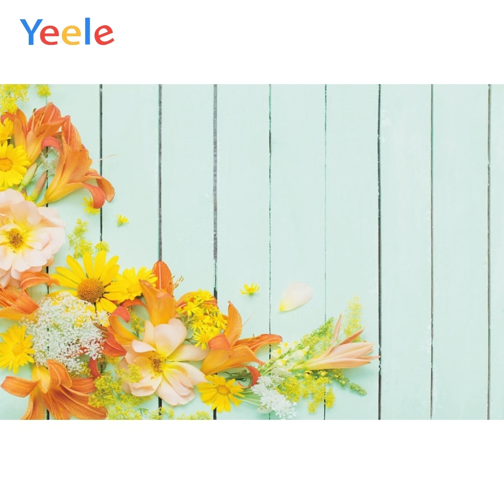 Yeele Зеленая Деревянная Доска Цветы Листья портретная кукла для еды Фото фоны