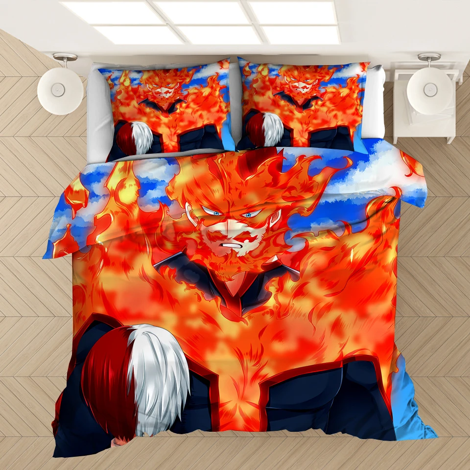 

3D Print Anime My Hero Academia Comforter Bedding Set Duvet Covers Pillowcases Home Textile Luxury Cartoon Queen King Size Kids