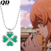 2021 anime tokyo revengers hinata tachibana necklace four leaf clover metal pendant cosplay props accessories jewelry gifts