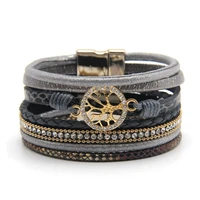 european and american original e commerce popular life tree woven handmade jewelry rhinestone bracelet lady