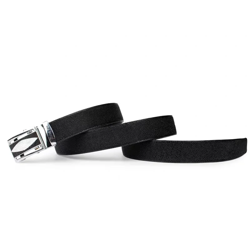 Классический черно белый дизайнерский Таиланд настоящая кожа ската мужской