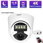 Купольная IP-камера с распознаванием лица, 4K POE, полноцветная камера видеонаблюдения с ночным видением, двухстороннее аудио, домашний мониторинг, IP-камера 8 МП XMEYE