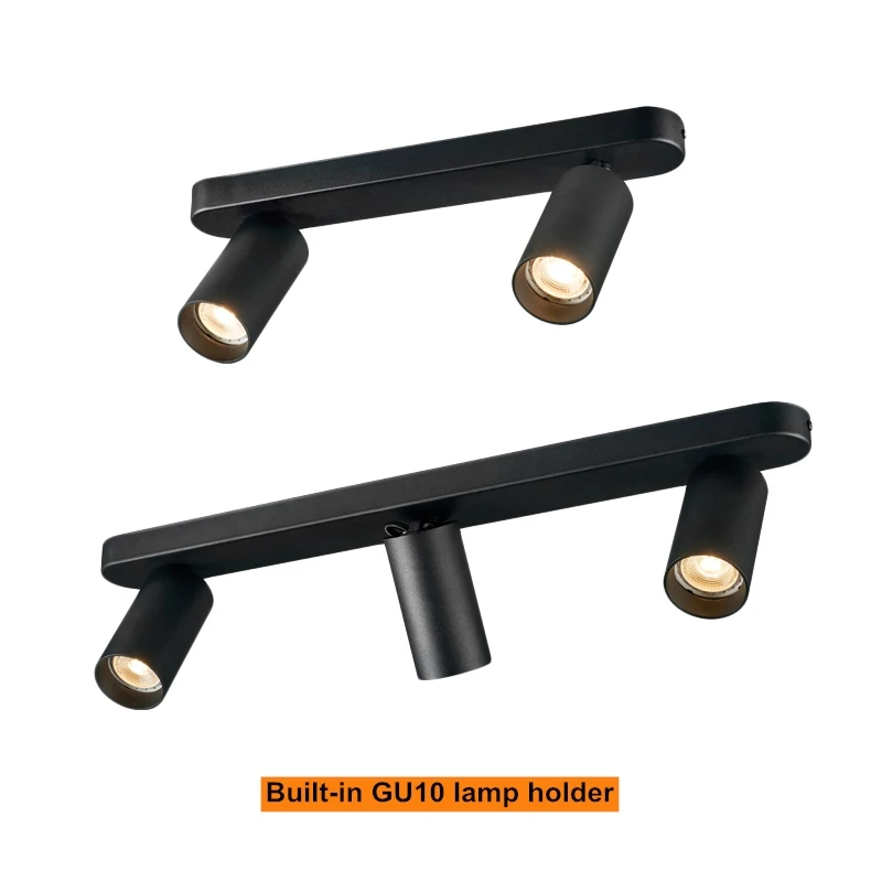 $32.90 Dimmable multi-head spotlights surface-mounted ceiling anti-glare living room bedroom aisle long linear guide-free light 7W/12W