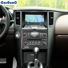 Для Infiniti FX 2009-2013 QX70 2014-2017 Автомобильная рамка для центральной консоли, панель, отделка, наклейка из углеродного волокна, аксессуары для укладки