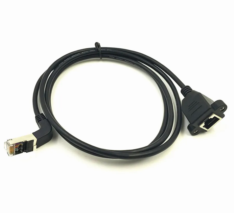 Угловой 90 RJ45 Cat5e 8P8C FTP STP UTP Cat5 между мужчинами и женщинами для крепления на панели