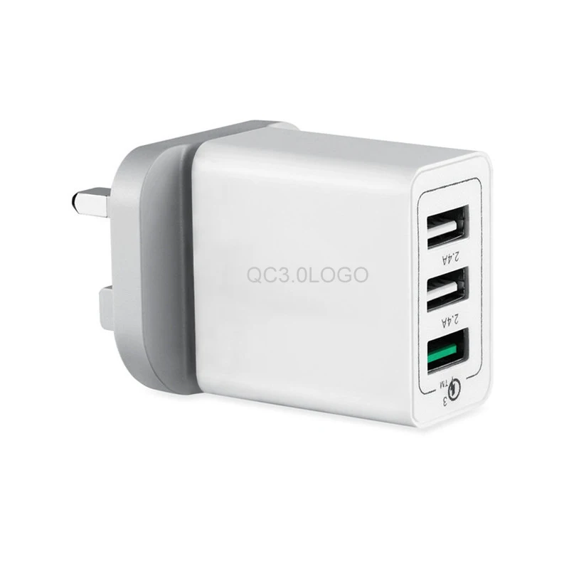 30 Вт с 3 портами (стандарт QC3.0 телефон зарядное устройство USB портативная