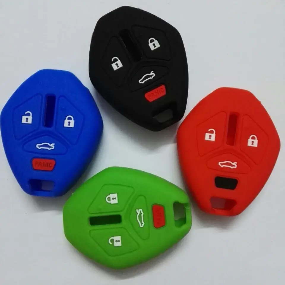 Силиконовый чехол для ключей MITSUBISHI Galant Lancer MIRAGE Eclipse 4 кнопки цвета|silicone cover key|head